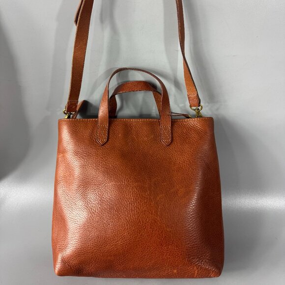 Madewell The Zip-Top Transport Crossbody Bag in English Saddle Brown Leather - Picture 1 of 14